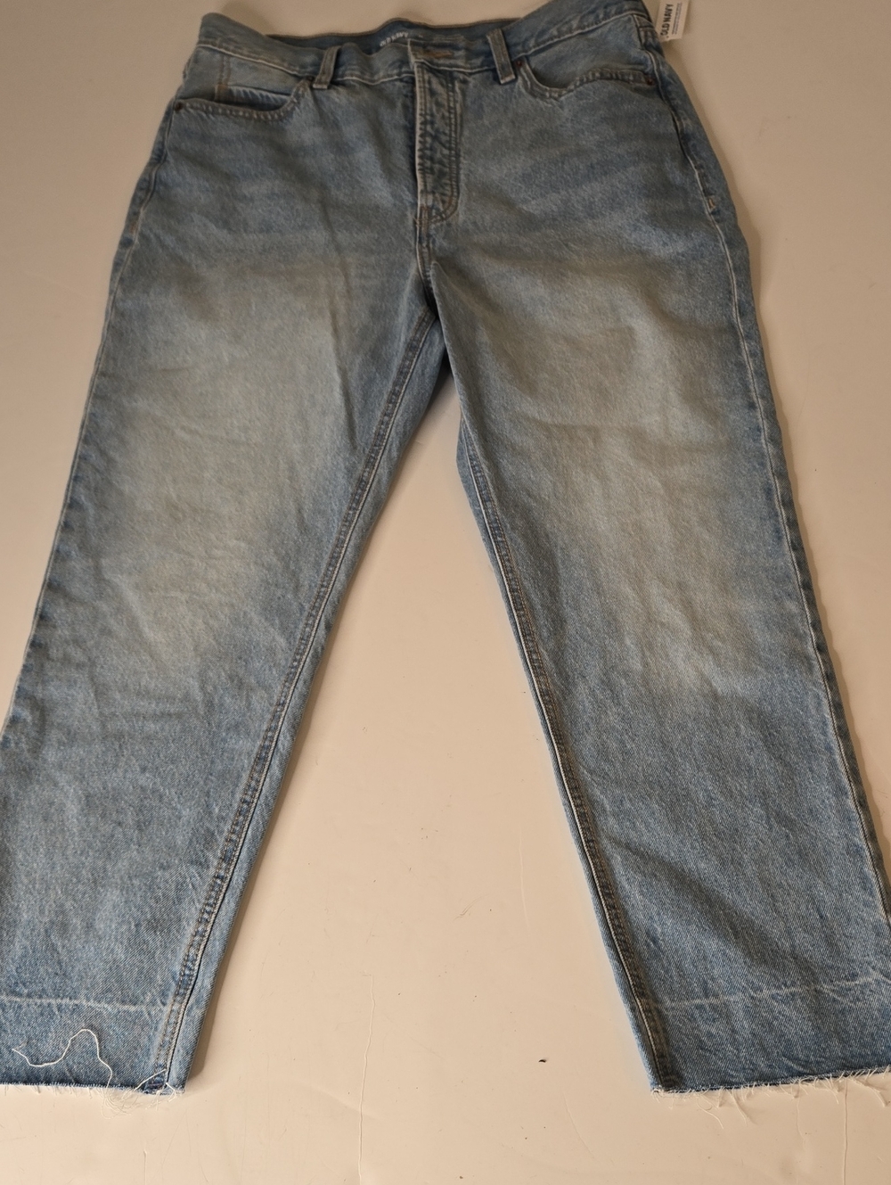 Old Navy Sky-Hi Straight Womens Jeans size 14 With American Flag On Pocket